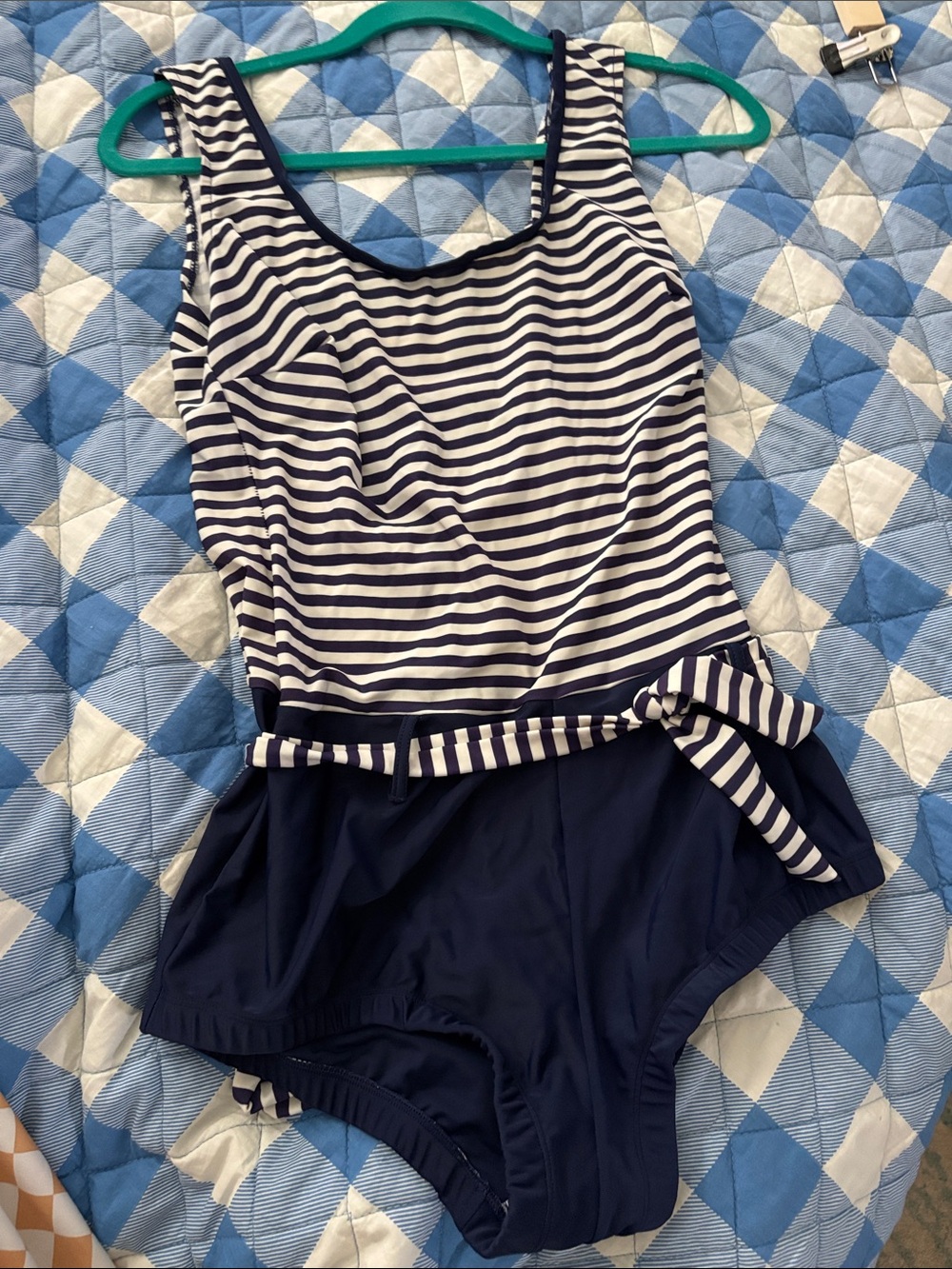 Tatyana BeachBash Navy and White Striped One-Piece Pinup Sailor Swimsuit